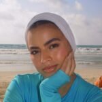 Swimming Hijab light gray