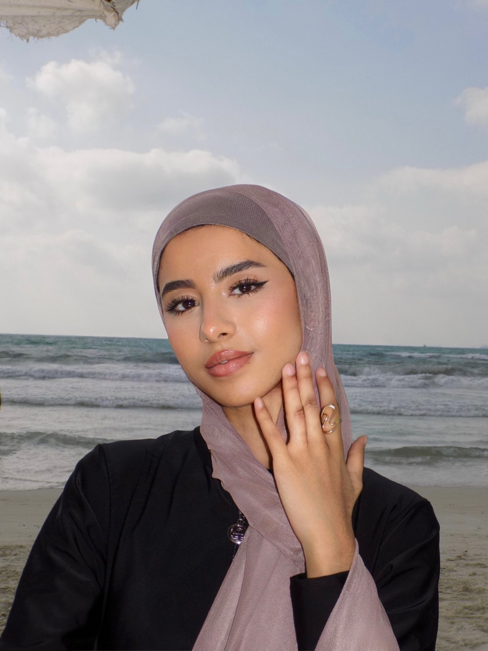 Swimming Hijab – Nude - Image 3