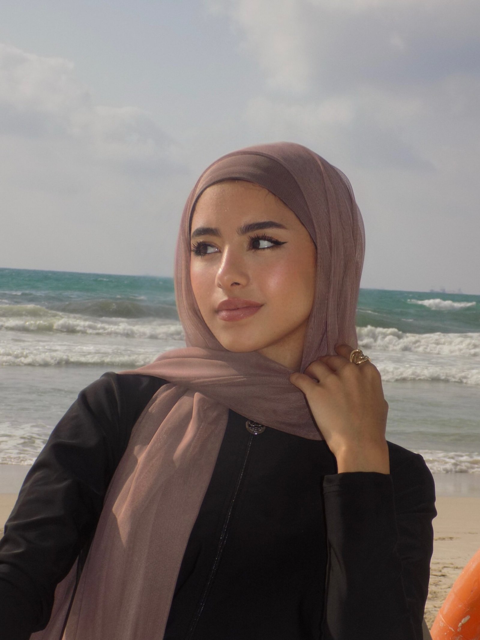 Swimming Hijab – Nude - Image 2