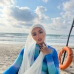 Swimming Hijab off white