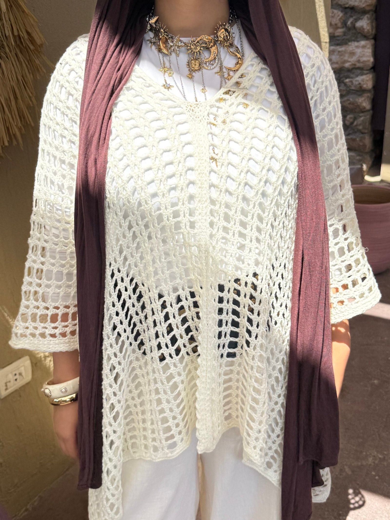 Crochet Cover - Ups ( off white) - Image 2