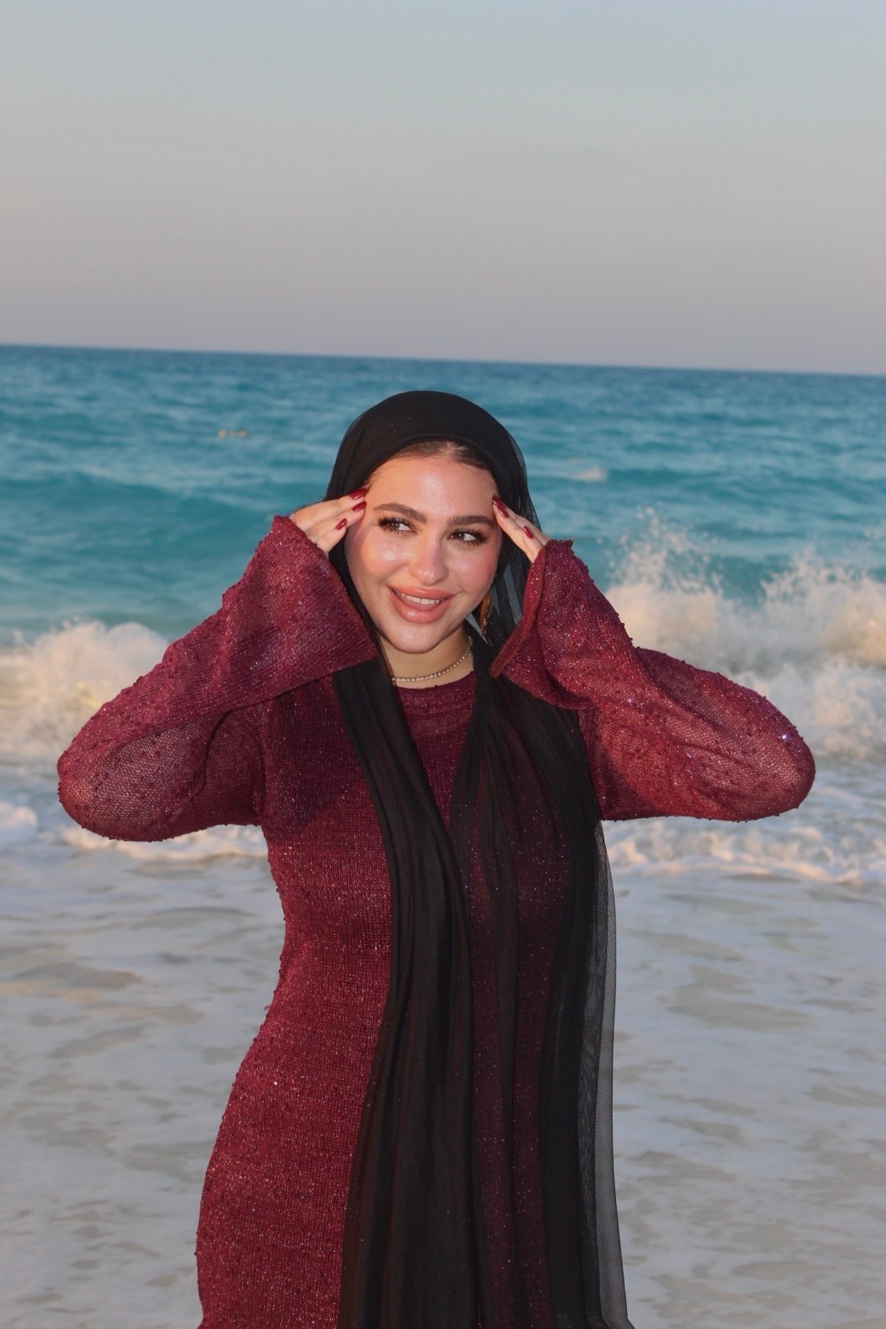 Oceane Dress ( dark cherry) - Image 6